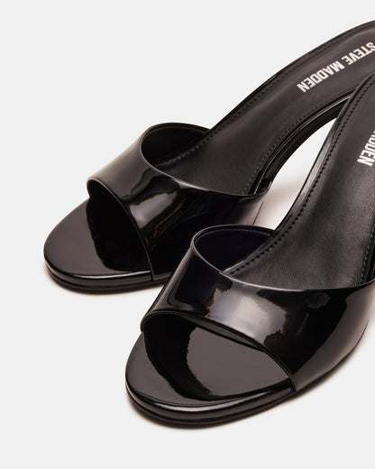 KENDRIX Black Leather Women's Mule Heel | Steve Madden Trending