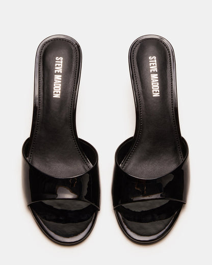 KENDRIX Black Leather Women's Mule Heel | Steve Madden Trending