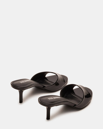KENDRIX Black Leather Women's Mule Heel | Steve Madden Trending