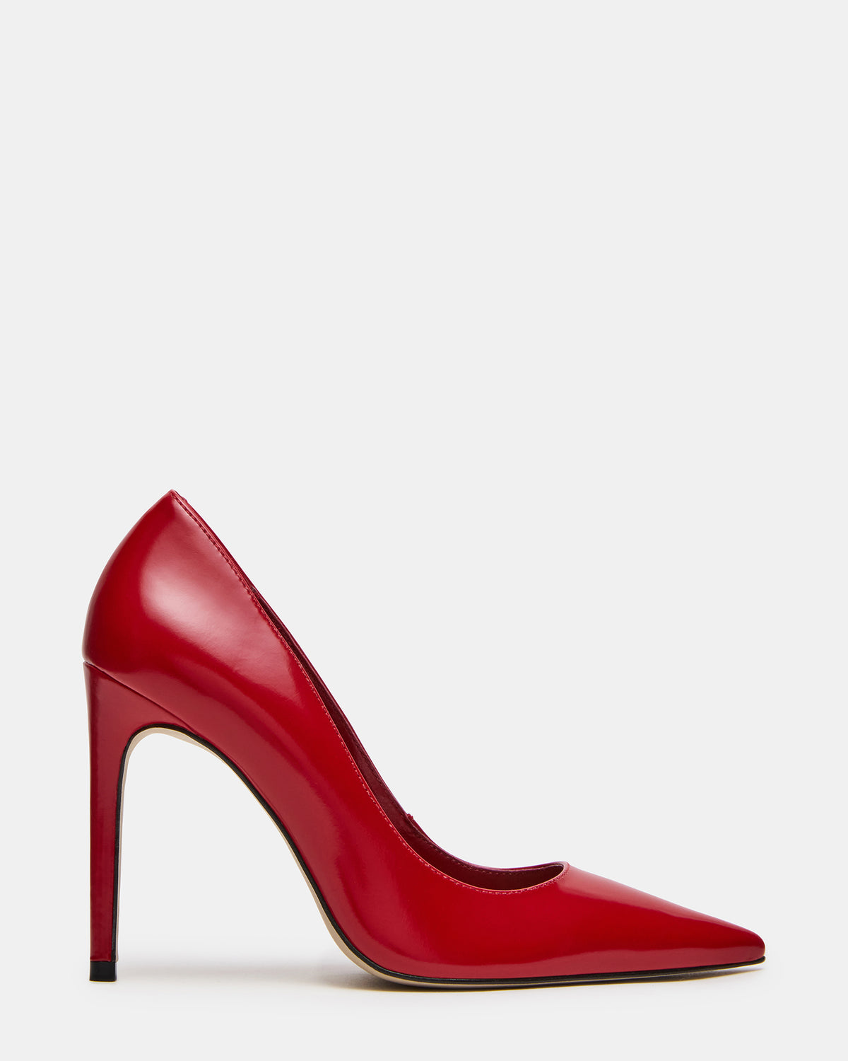 NOIR Red Leather Pointed-Toe Stiletto Pump Women's Heels | Steve Madden Customer Favorite