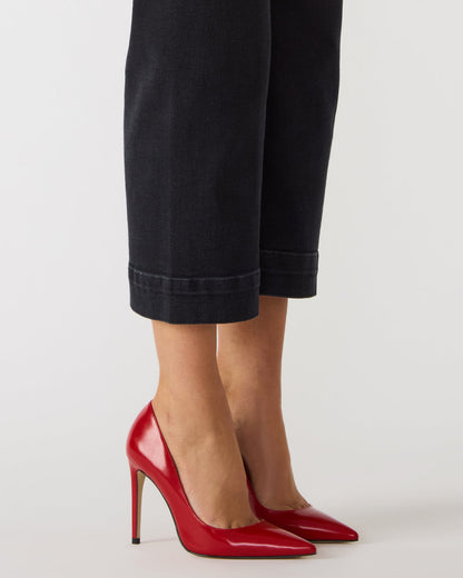 NOIR Red Leather Pointed-Toe Stiletto Pump Women's Heels | Steve Madden Customer Favorite