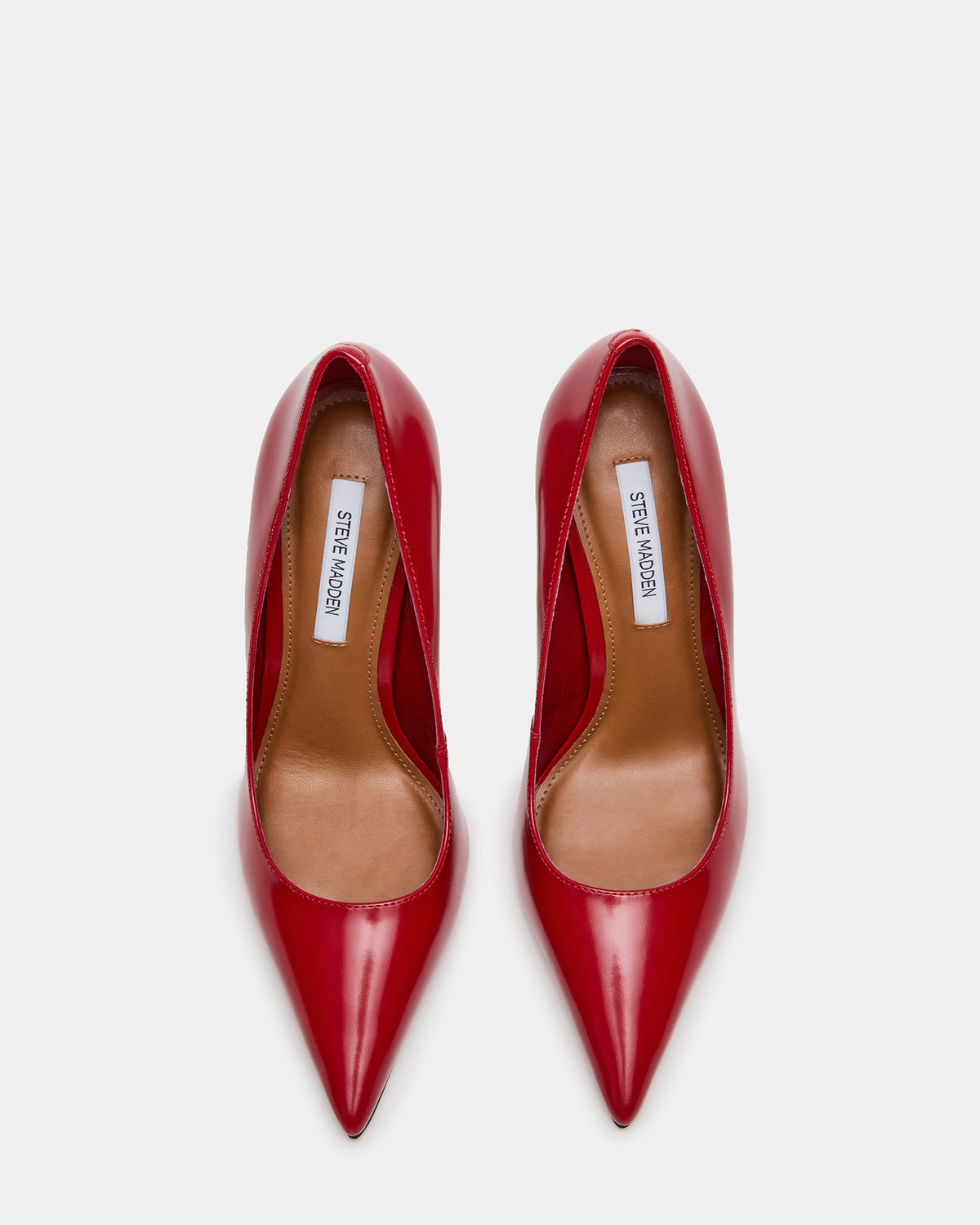 NOIR Red Leather Pointed-Toe Stiletto Pump Women's Heels | Steve Madden Customer Favorite