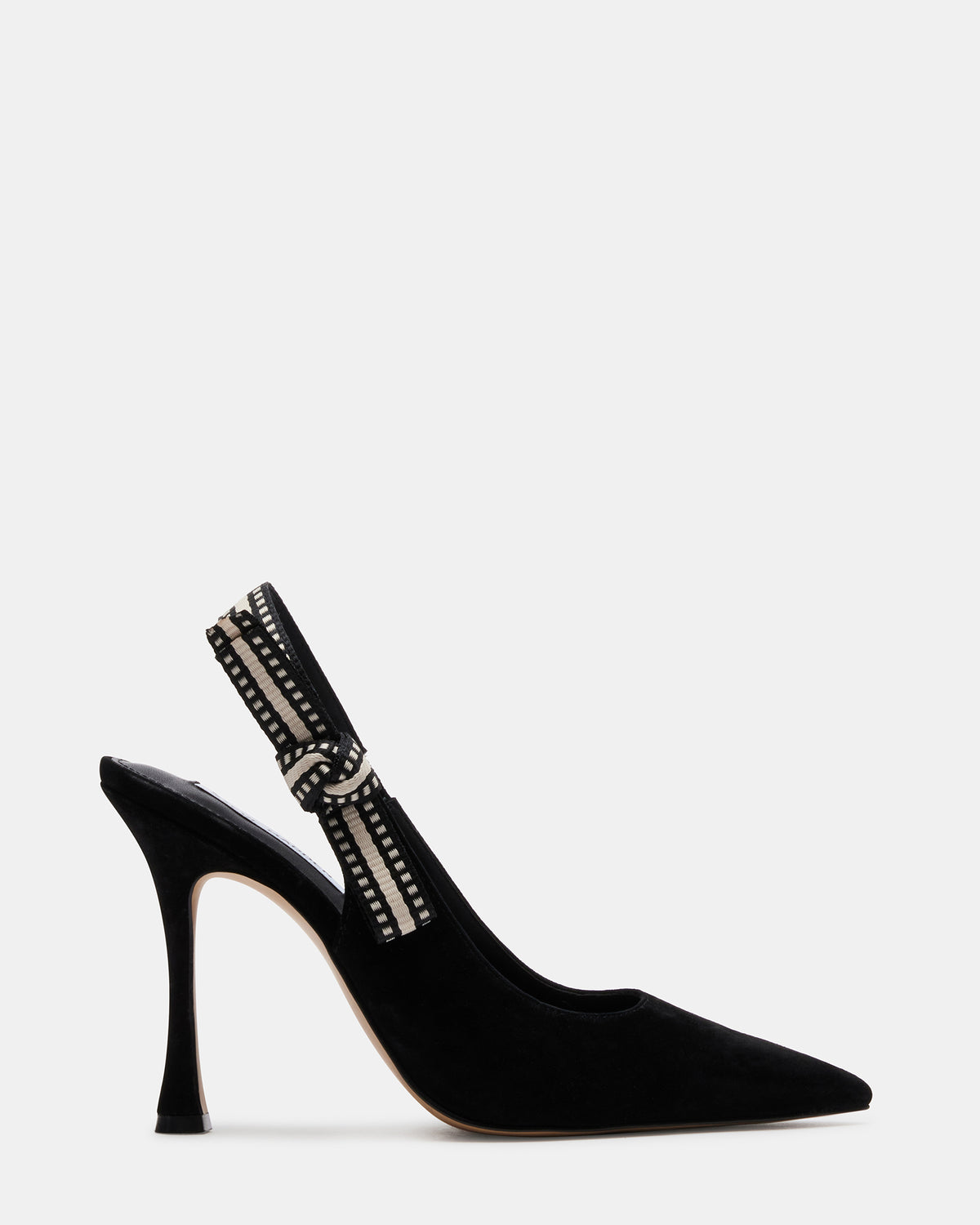 BRI Black Suede Slingback Pump Women's Heel | Steve Madden Top Pick