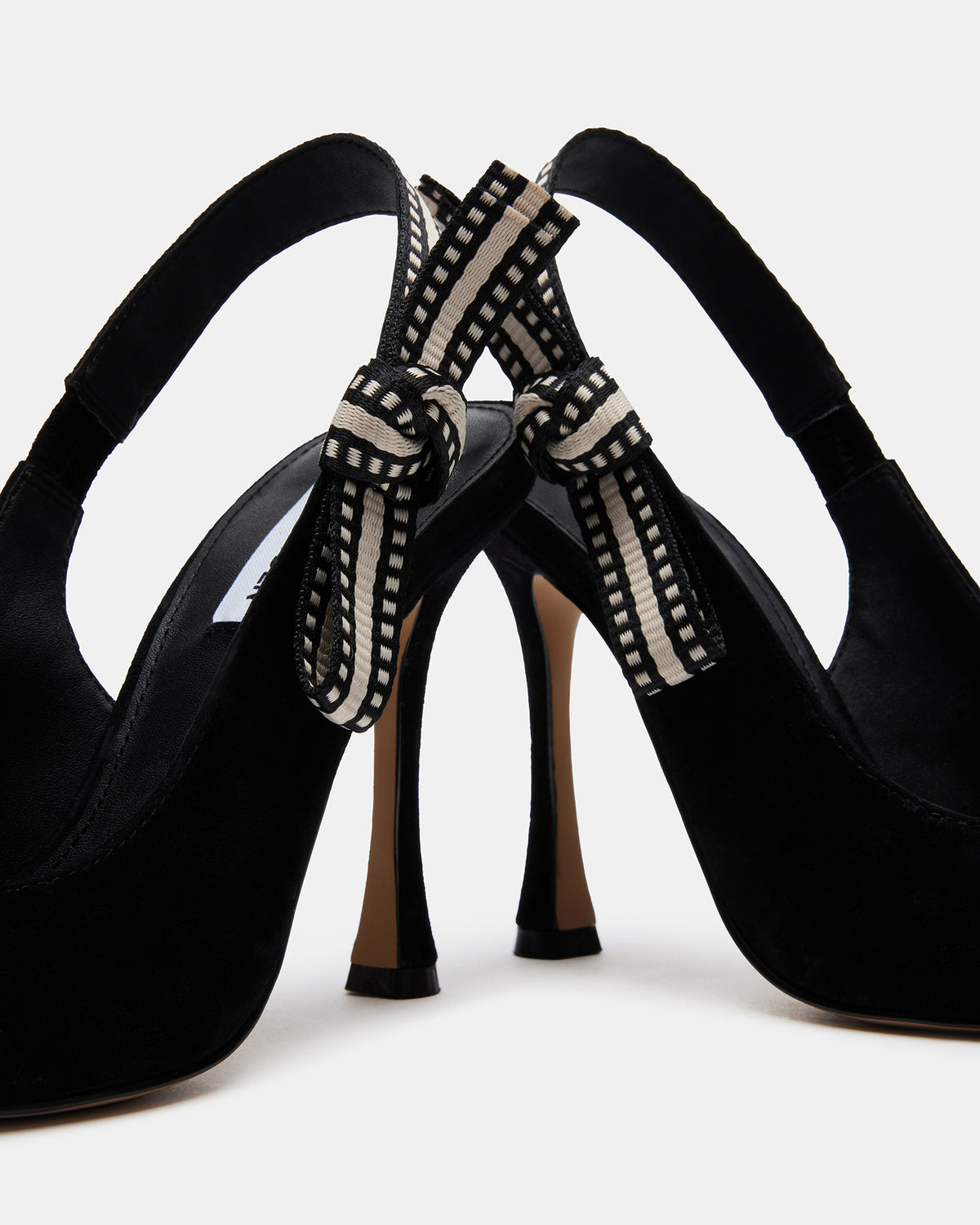 BRI Black Suede Slingback Pump Women's Heel | Steve Madden Top Pick