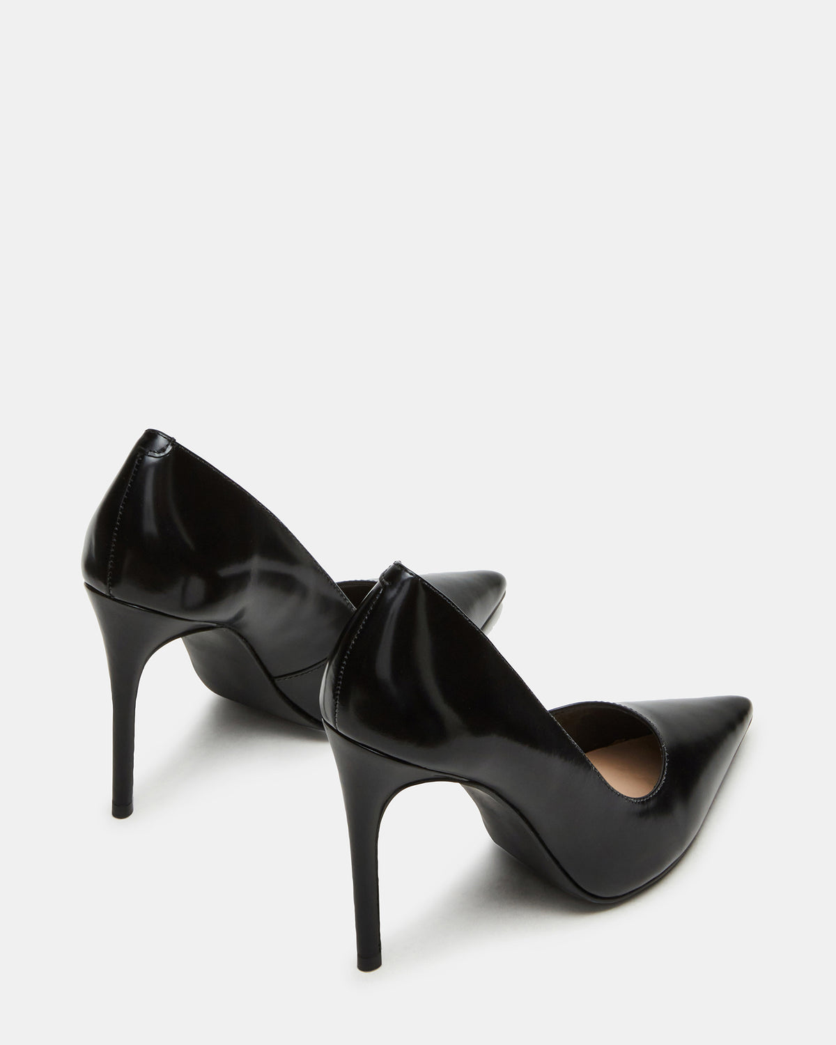 NOIR Black Leather Pointed-Toe Stiletto Pump Women's Heels | Steve Madden Trending