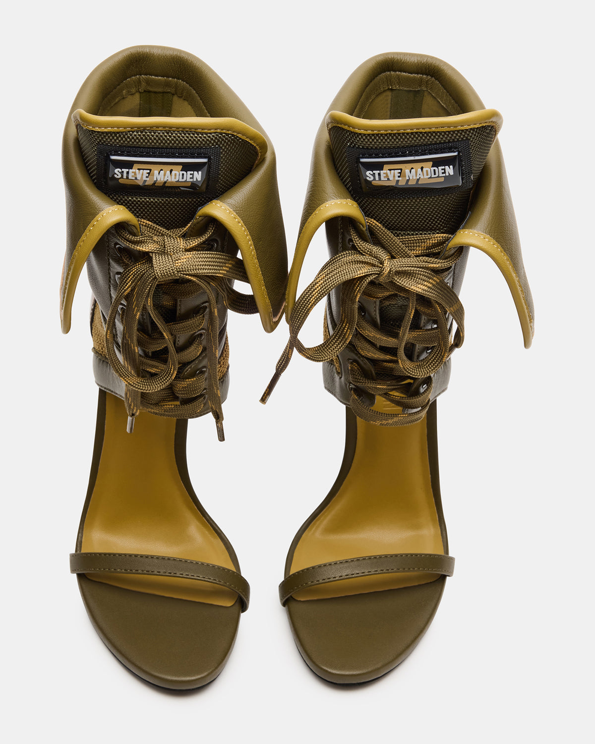 CASELLA Olive Open-Toe Stiletto Lace-Up Women's Heel | Steve Madden Great Value