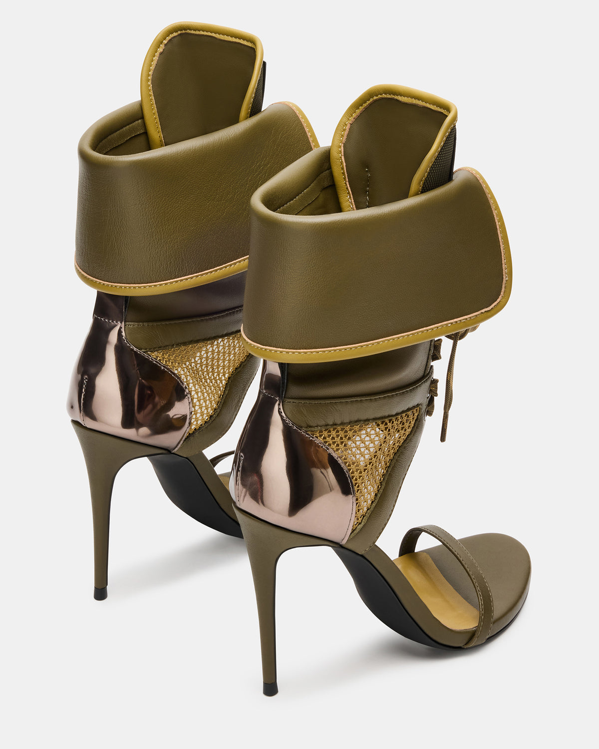 CASELLA Olive Open-Toe Stiletto Lace-Up Women's Heel | Steve Madden Great Value