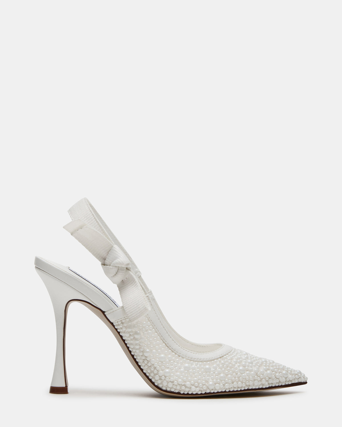 BRI White Lace Slingback Pump Women's Heel | Steve Madden Featured