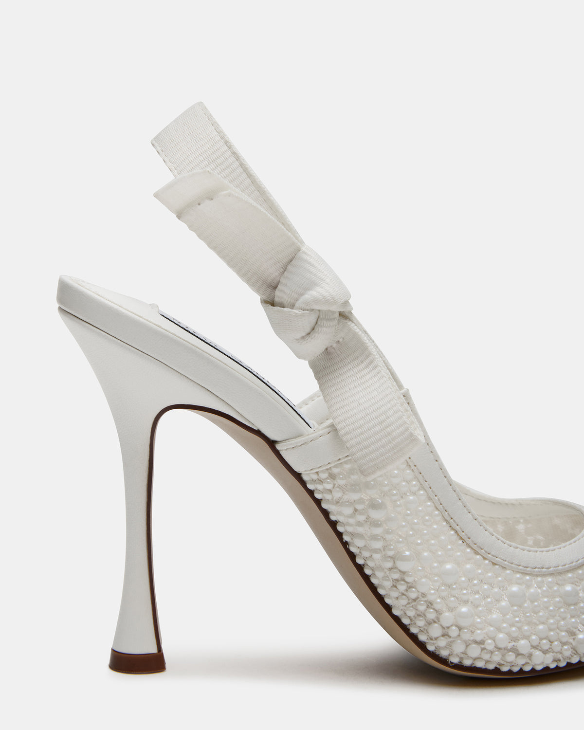 BRI White Lace Slingback Pump Women's Heel | Steve Madden Featured