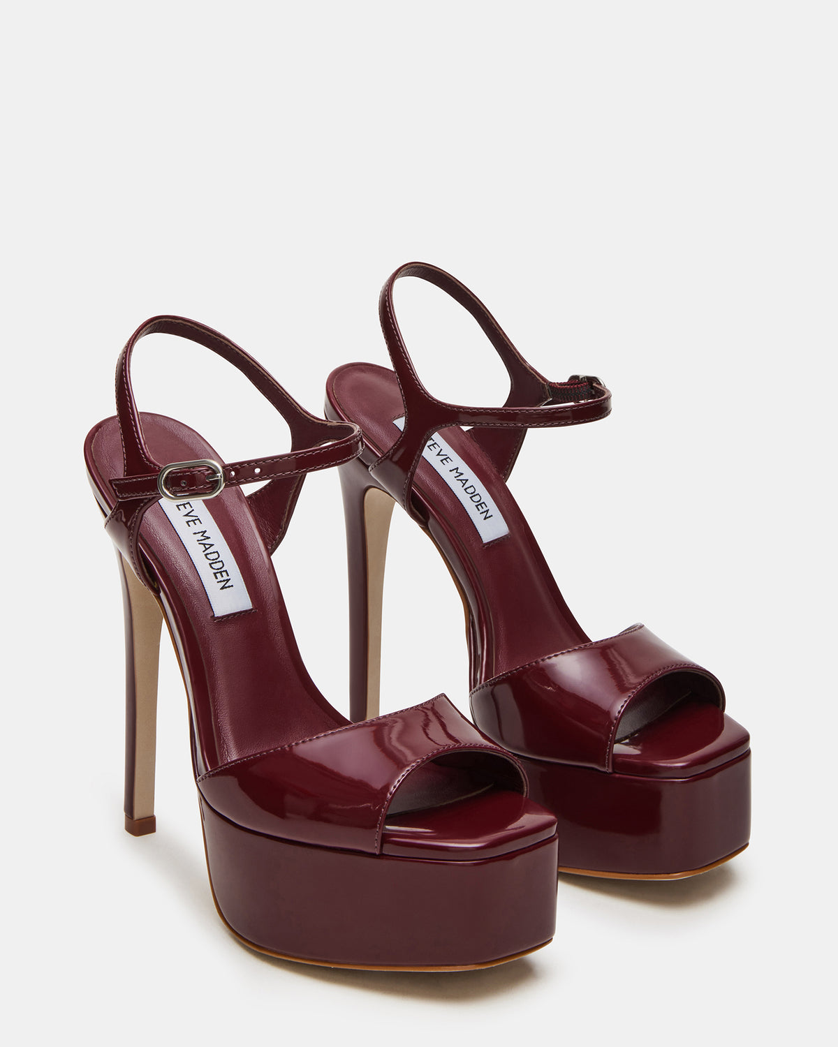 COLOGNE Wine Patent Platform Stiletto Women's Heel | Steve Madden Trending
