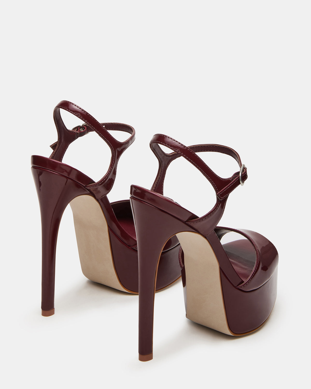 COLOGNE Wine Patent Platform Stiletto Women's Heel | Steve Madden Trending
