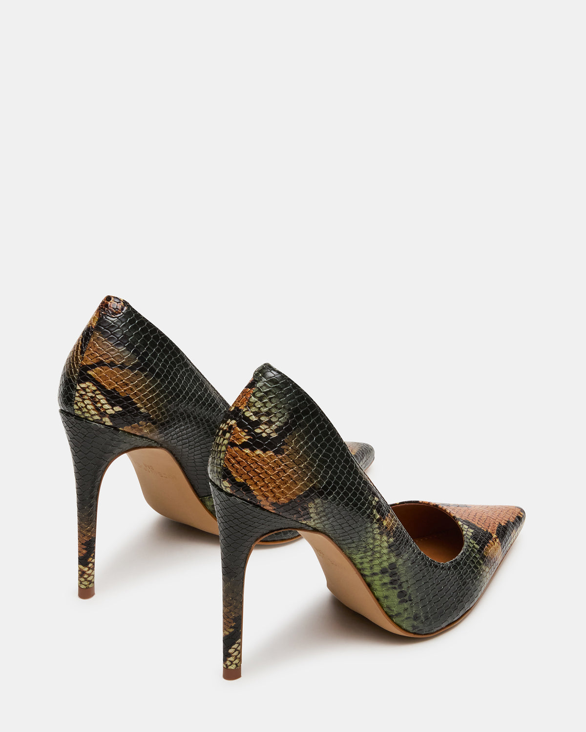 NOIR Green Snake Pointed-Toe Stiletto Pump Women's Heels | Steve Madden Great Value