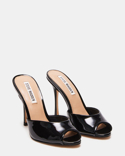 PRIYA Black Patent Women's Mule | Steve Madden Quality