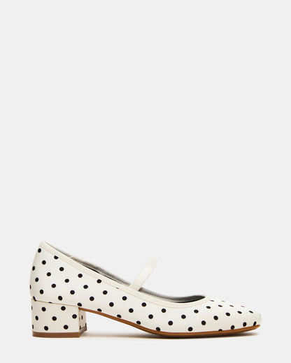 MURAL Polka Dot Mary Jane Block Heel Square-Toe Women's Heel | Steve Madden Customer Favorite