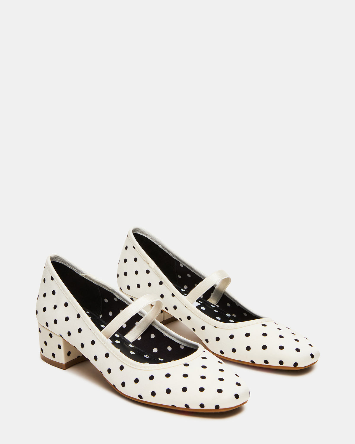 MURAL Polka Dot Mary Jane Block Heel Square-Toe Women's Heel | Steve Madden Customer Favorite