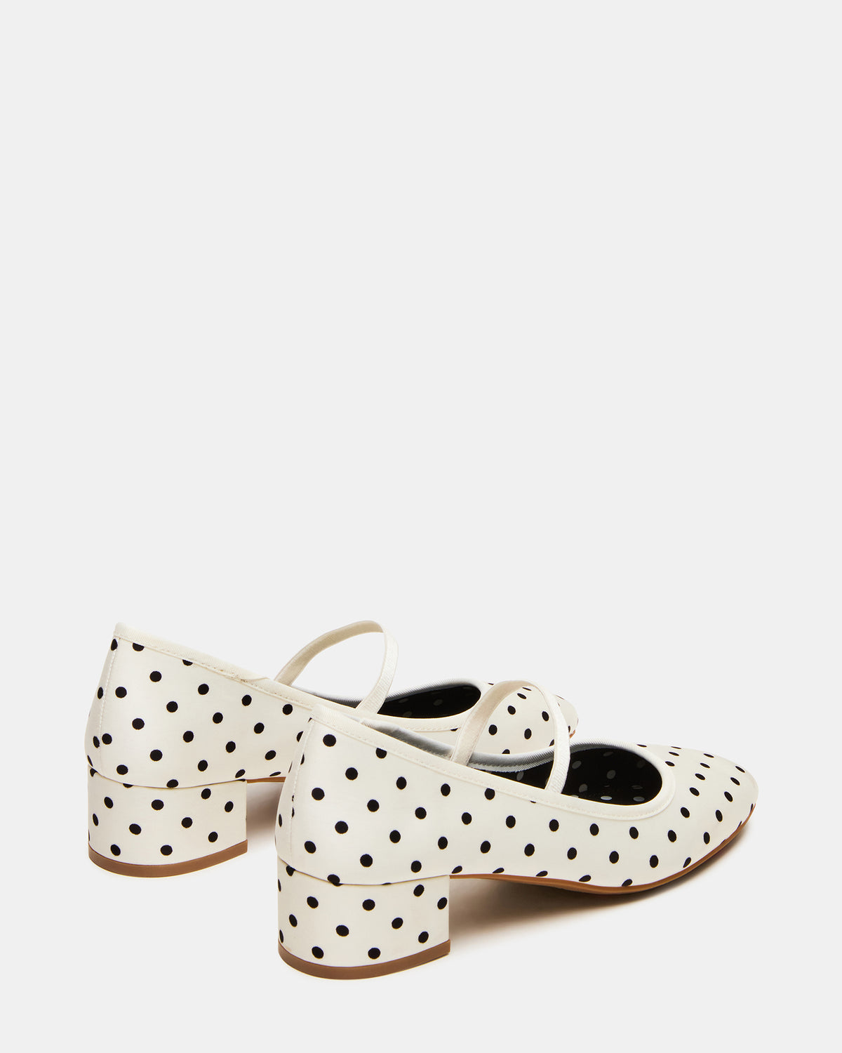 MURAL Polka Dot Mary Jane Block Heel Square-Toe Women's Heel | Steve Madden Customer Favorite