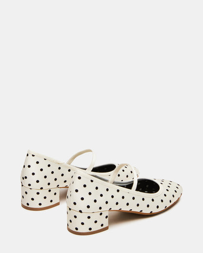 MURAL Polka Dot Mary Jane Block Heel Square-Toe Women's Heel | Steve Madden Customer Favorite