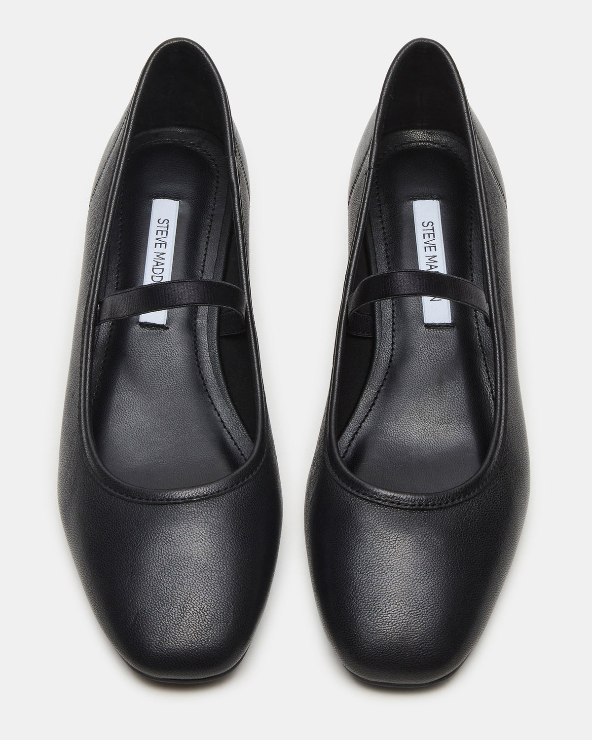 MURAL Black Leather Mary Jane Block Heel Square-Toe Women's Heel | Steve Madden Top Pick