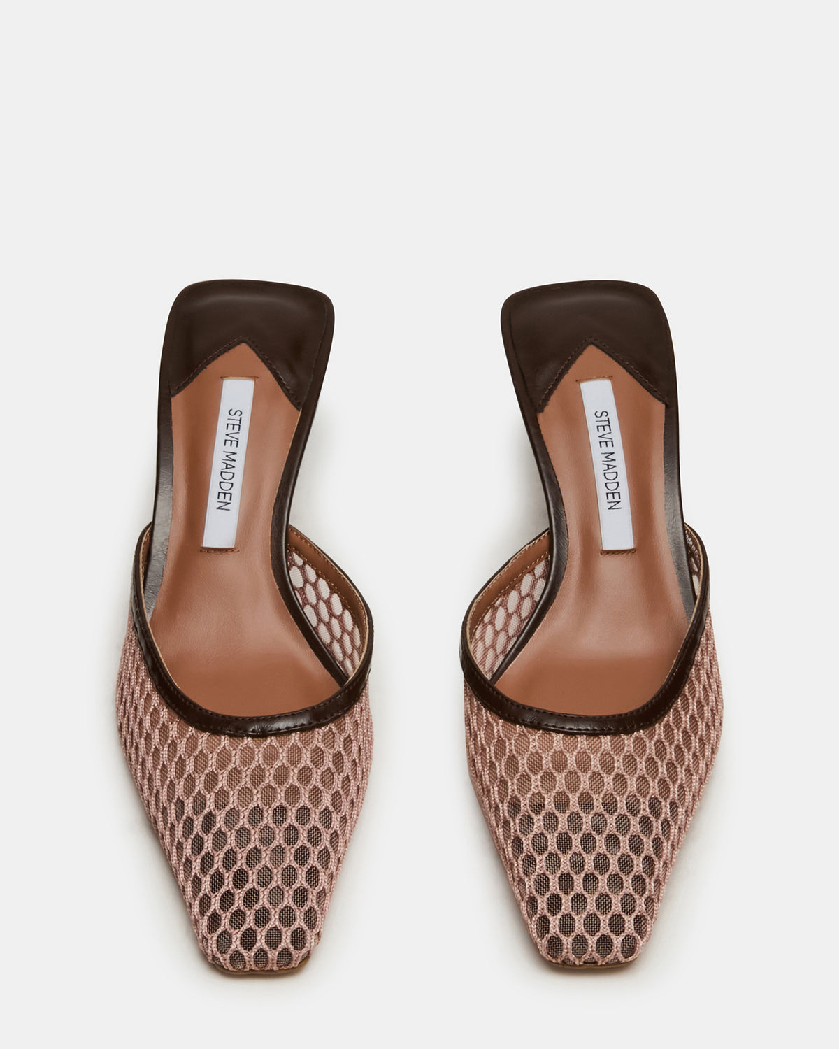 ALYSE Mocha Mesh Square-Toe Mule Women's Kitten Heel | Steve Madden Exclusive