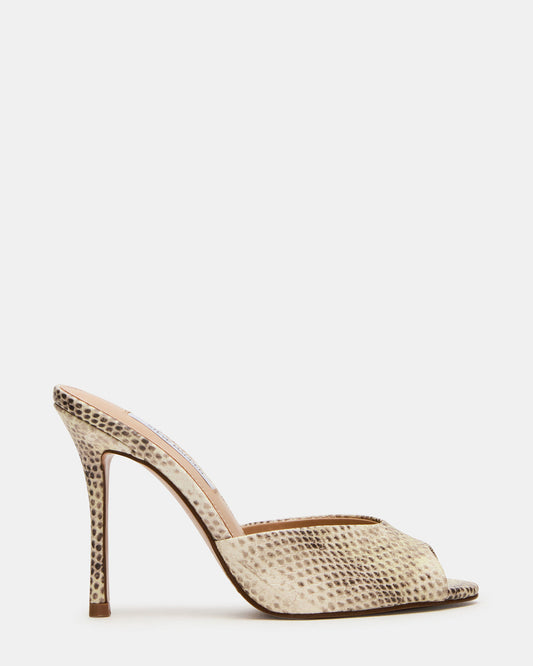 PRIYA Natural Snake Mule Women's Heel | Steve Madden Customer Favorite