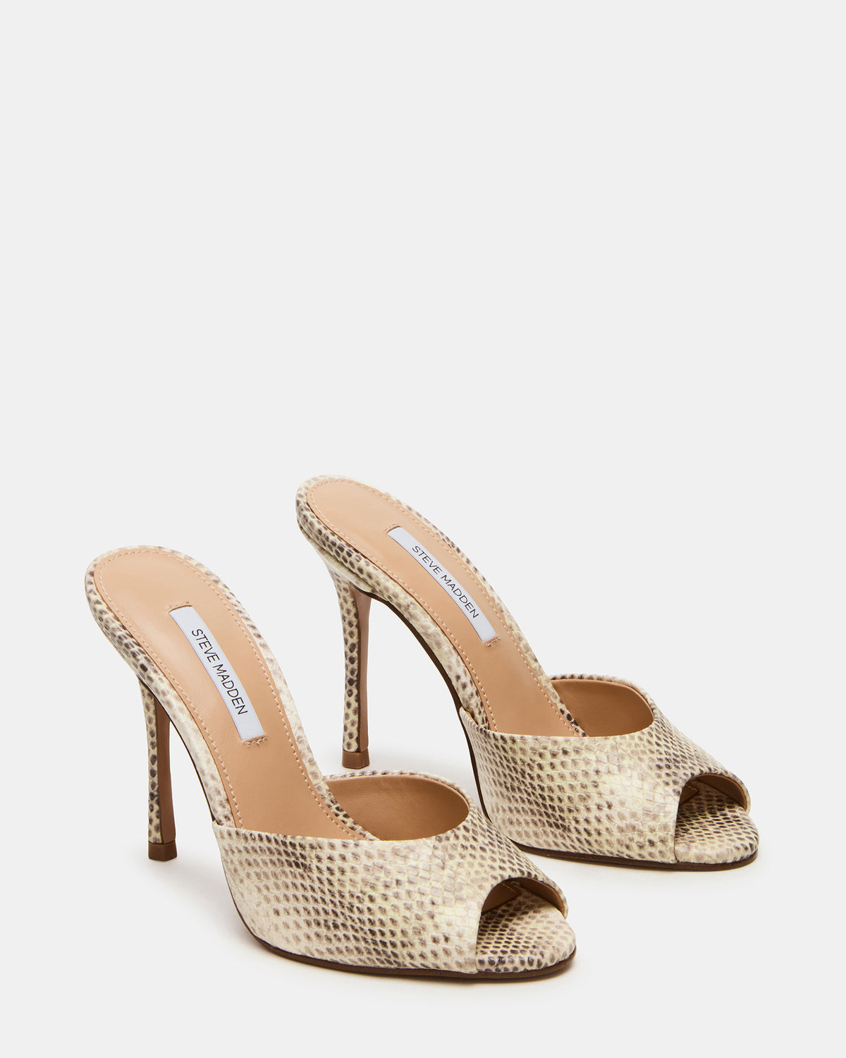 PRIYA Natural Snake Mule Women's Heel | Steve Madden Customer Favorite