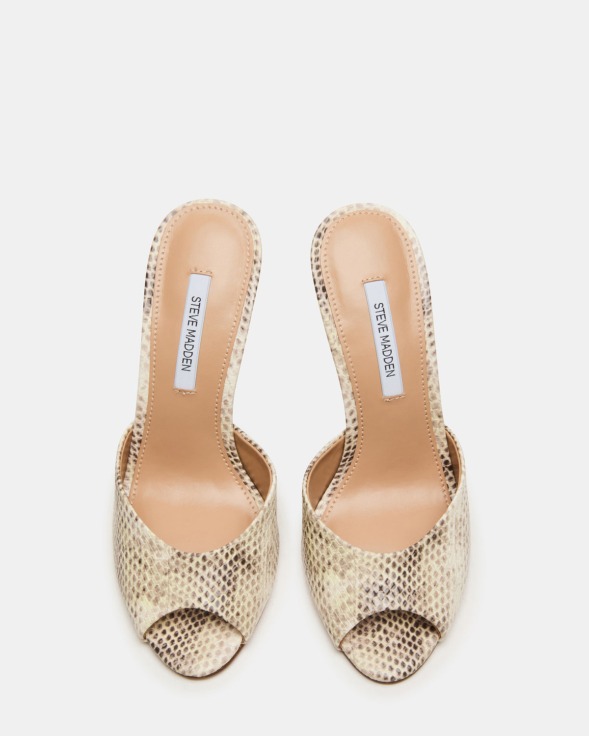 PRIYA Natural Snake Mule Women's Heel | Steve Madden Customer Favorite