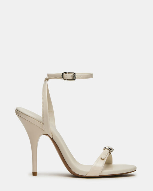 FOXX Bone Patent Strappy Stiletto Open-Toe Women's Heel | Steve Madden Essential