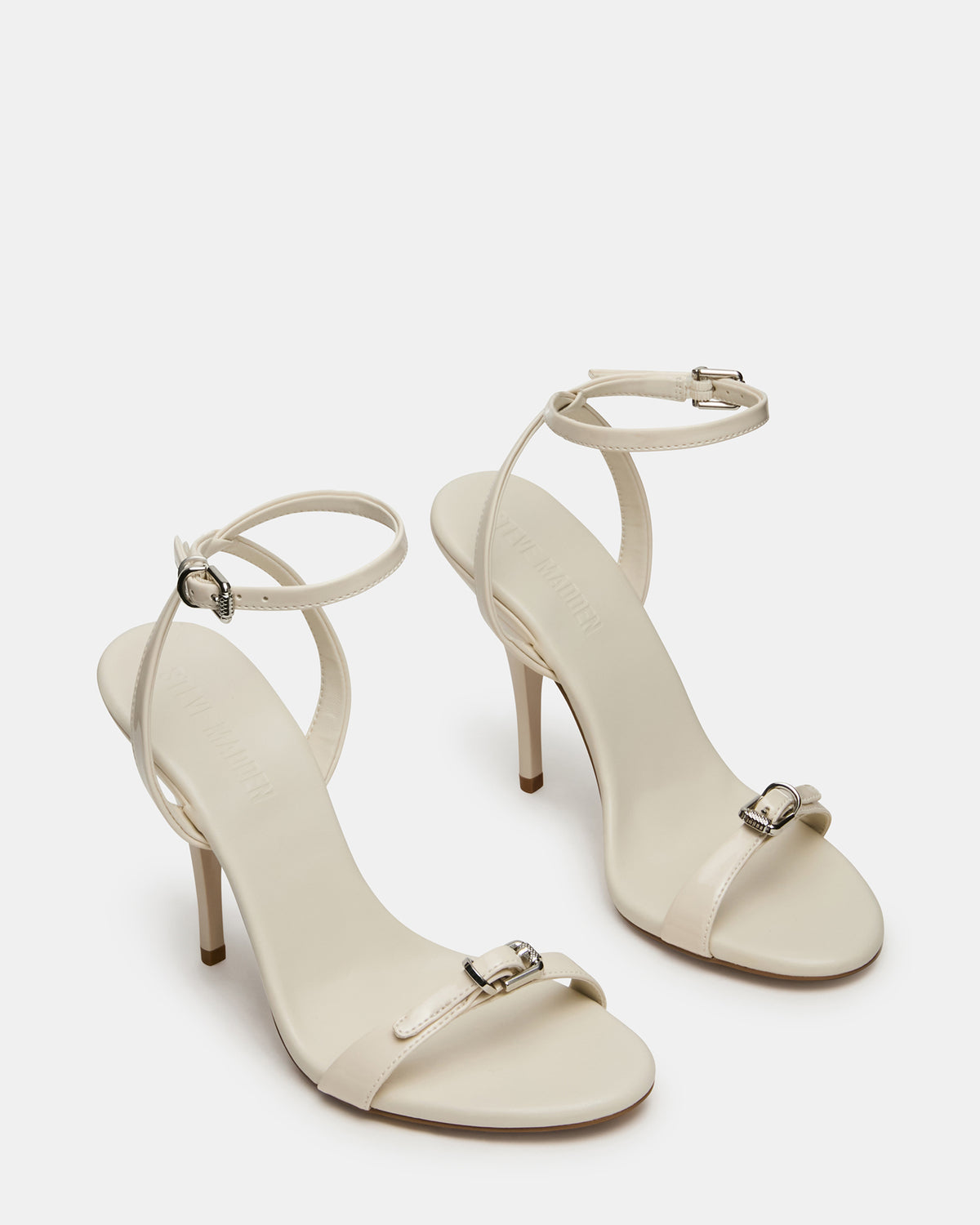FOXX Bone Patent Strappy Stiletto Open-Toe Women's Heel | Steve Madden Essential