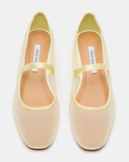 MURAL Butter Yellow Mary Jane Block Heel Square-Toe Women's Heel | Steve Madden Everyday