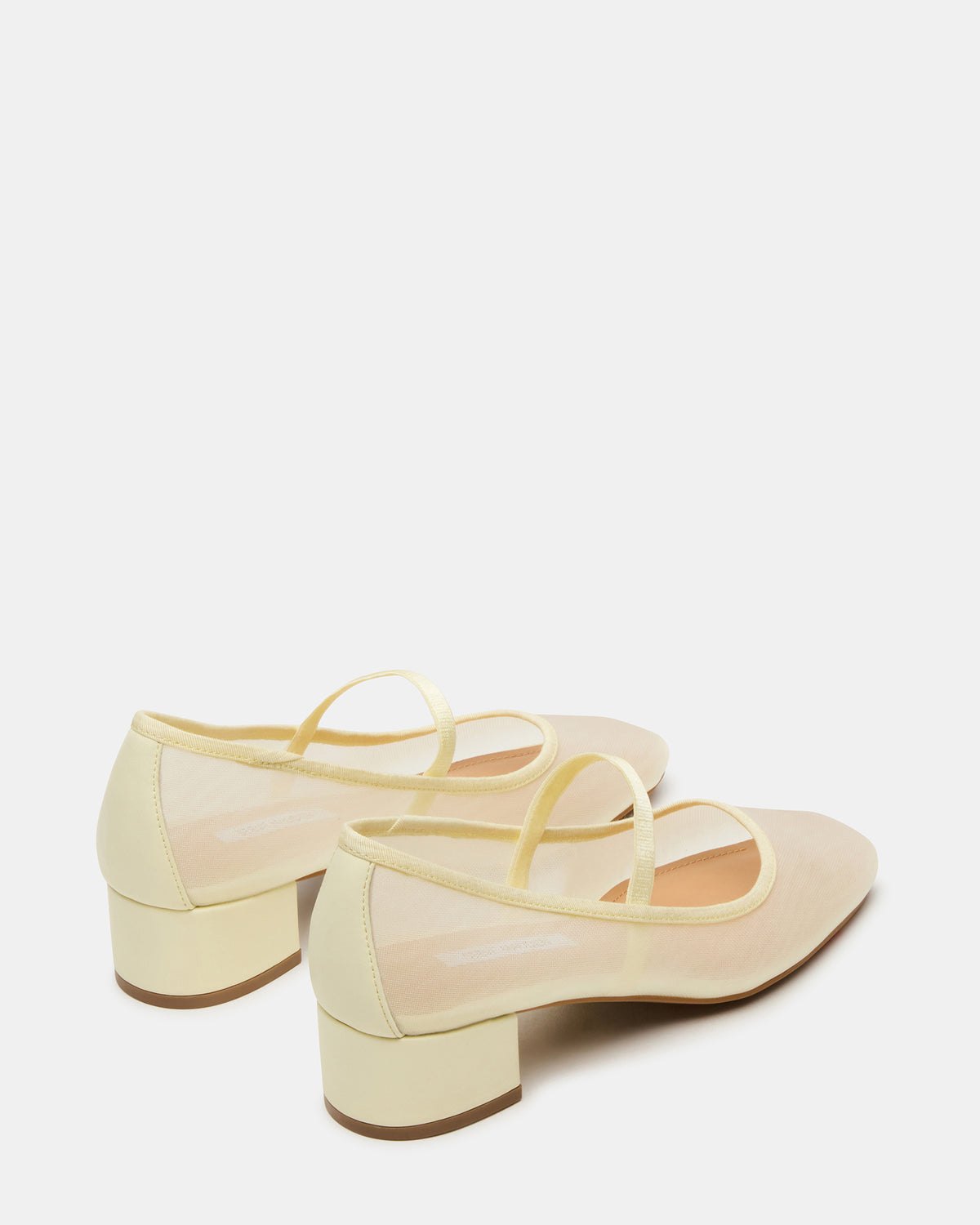 MURAL Butter Yellow Mary Jane Block Heel Square-Toe Women's Heel | Steve Madden Everyday