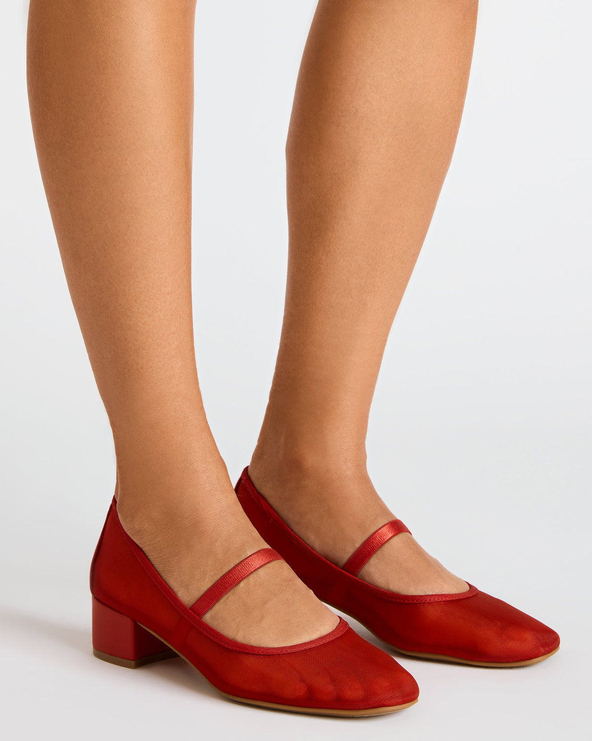 MURAL Red Mary Jane Block Heel Square-Toe Women's Heel | Steve Madden Customer Favorite