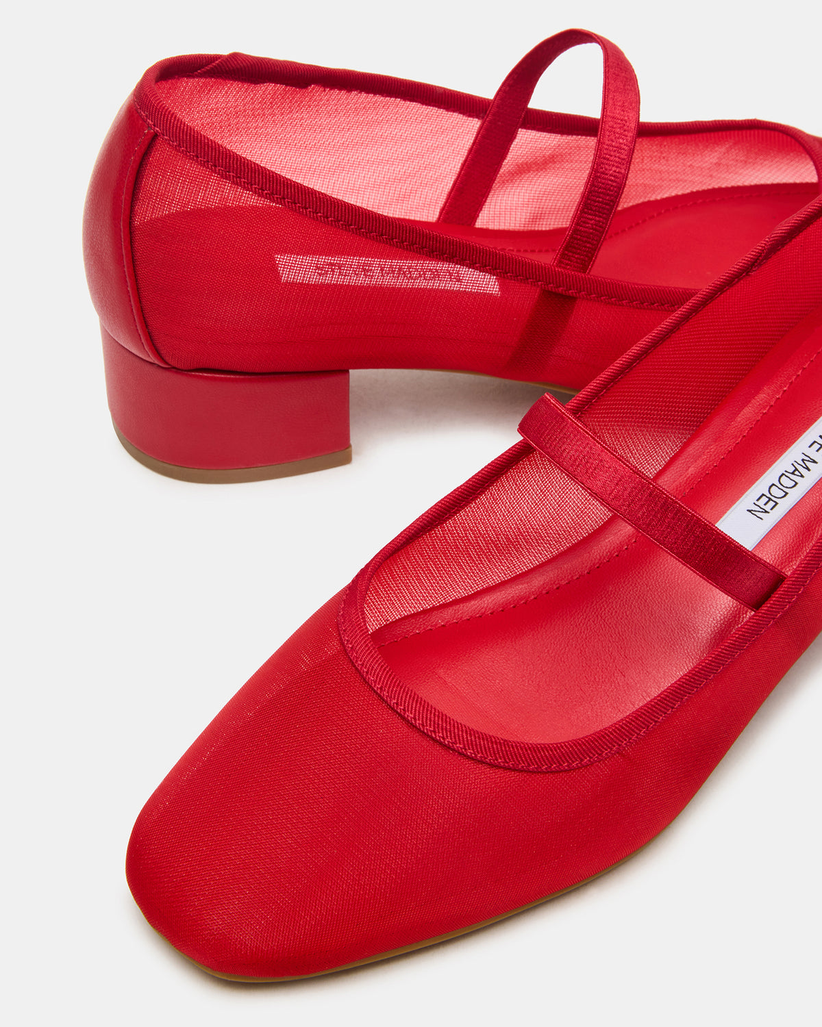 MURAL Red Mary Jane Block Heel Square-Toe Women's Heel | Steve Madden Customer Favorite