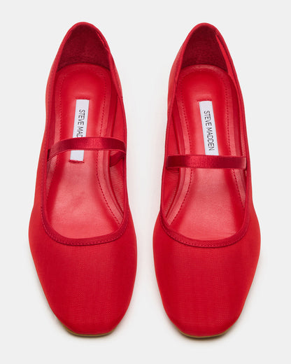 MURAL Red Mary Jane Block Heel Square-Toe Women's Heel | Steve Madden Customer Favorite