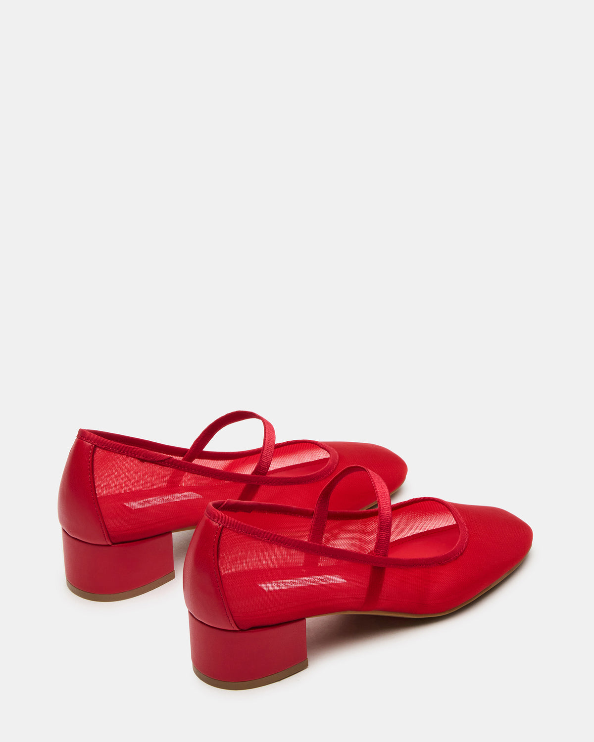 MURAL Red Mary Jane Block Heel Square-Toe Women's Heel | Steve Madden Customer Favorite