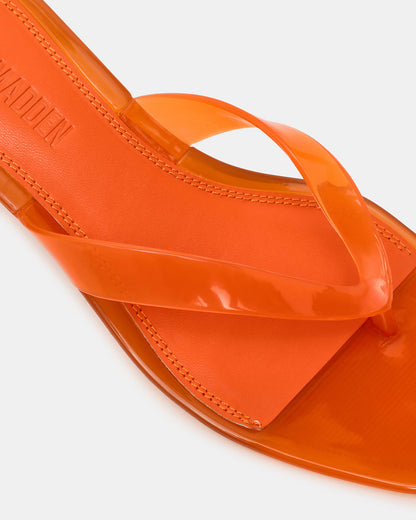 TRACIE Jelly Orange Thong Strap Women's Kitten Heel | Steve Madden Featured