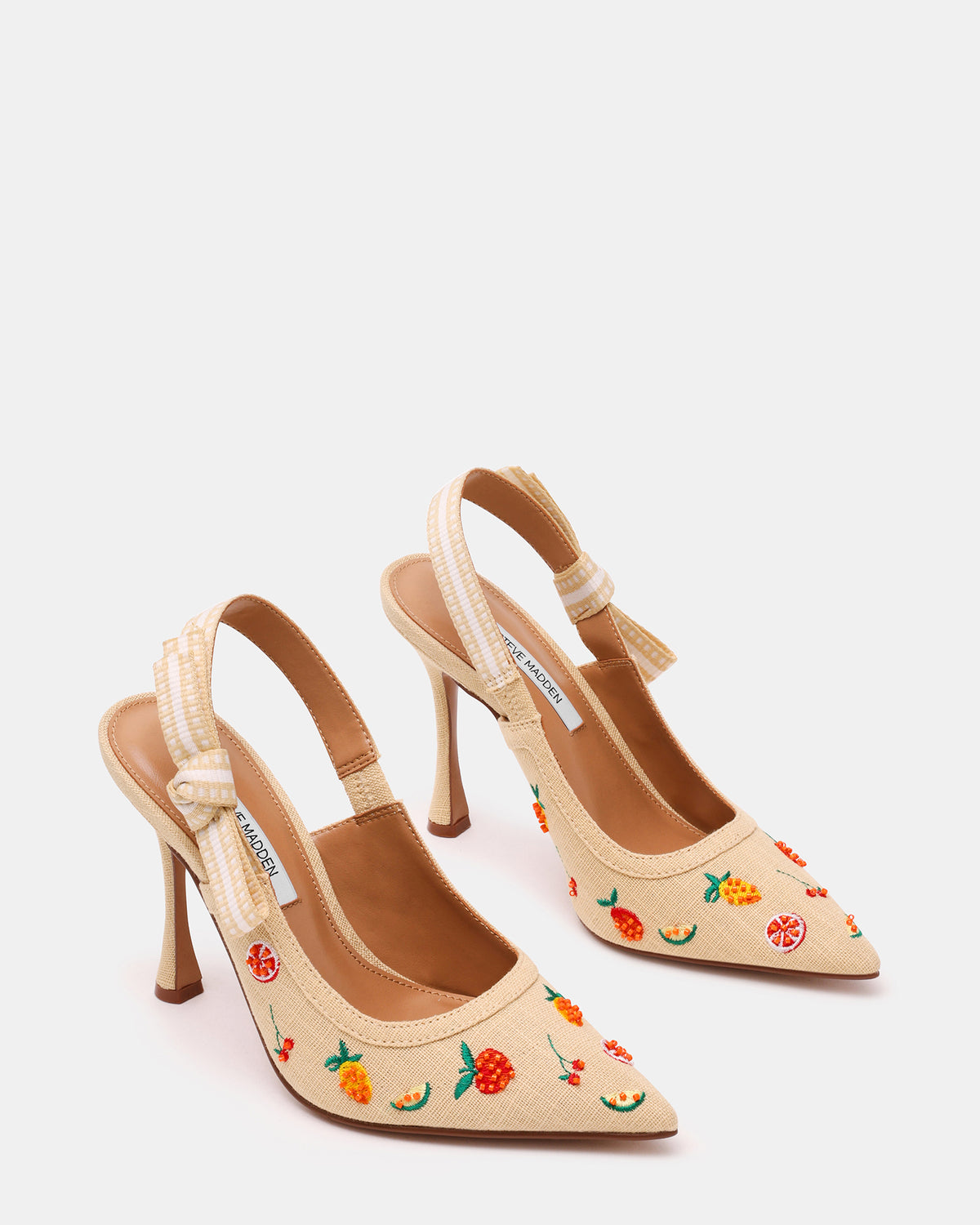 BRI Raffia Fruit Multi Slingback Pump Women's Heel | Steve Madden Top Pick