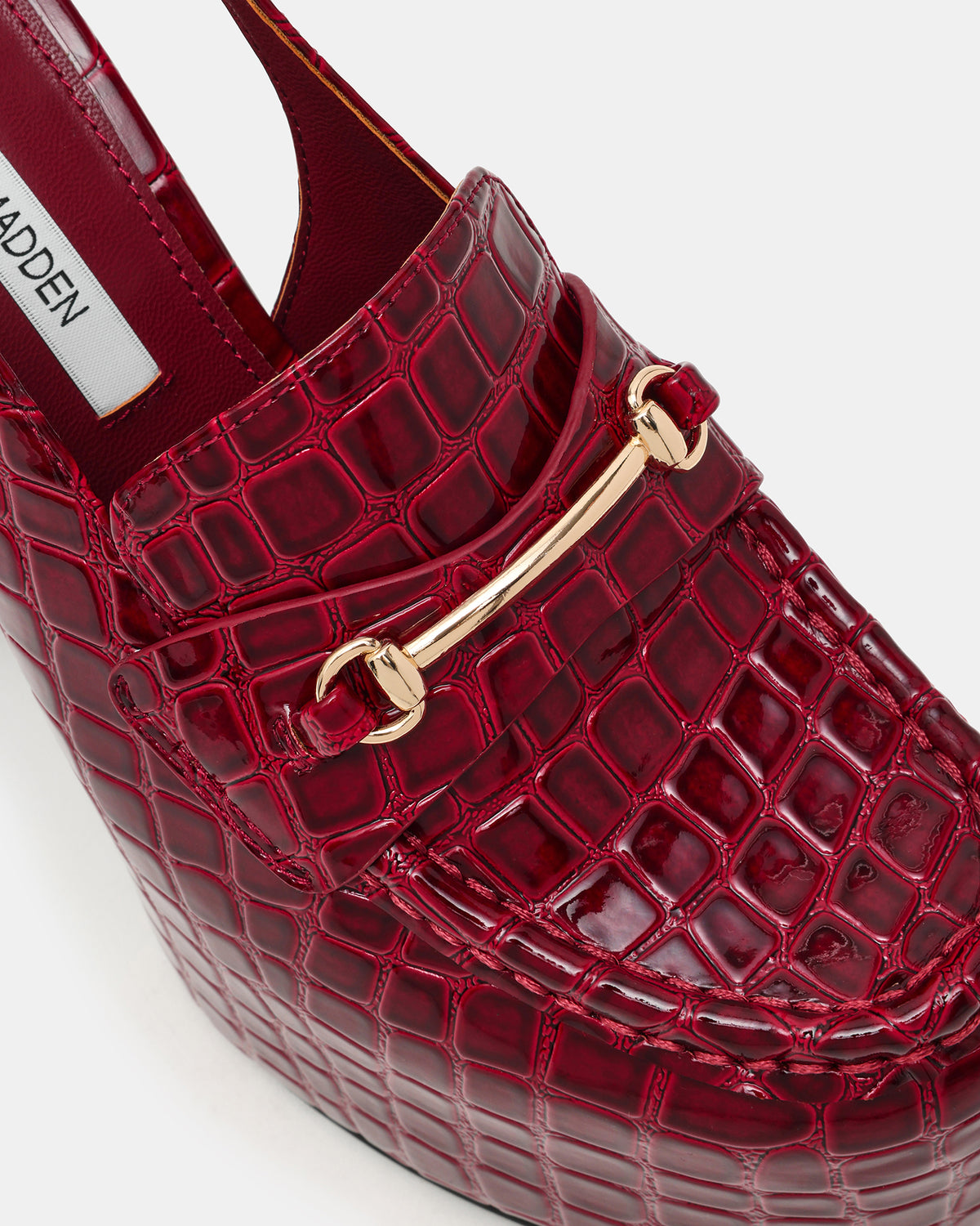 QUINN Red Crocodile Platform Slingback Women's Heel | Steve Madden Best Price