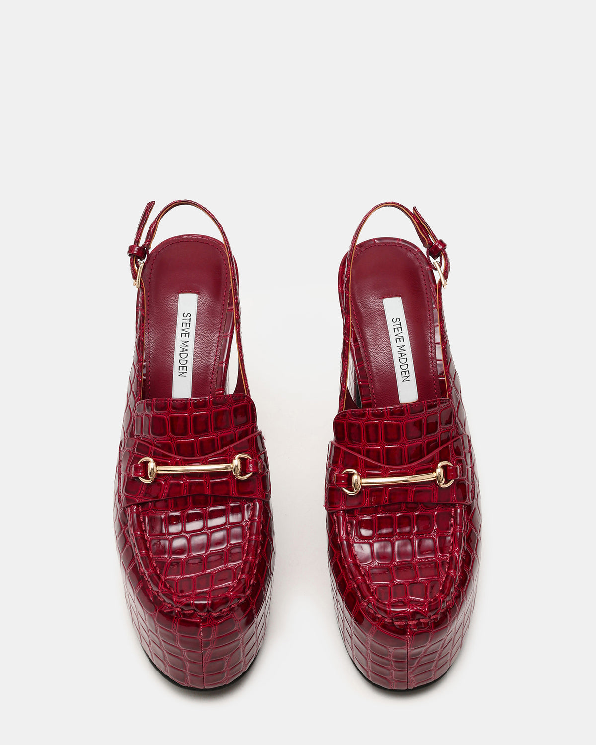 QUINN Red Crocodile Platform Slingback Women's Heel | Steve Madden Best Price