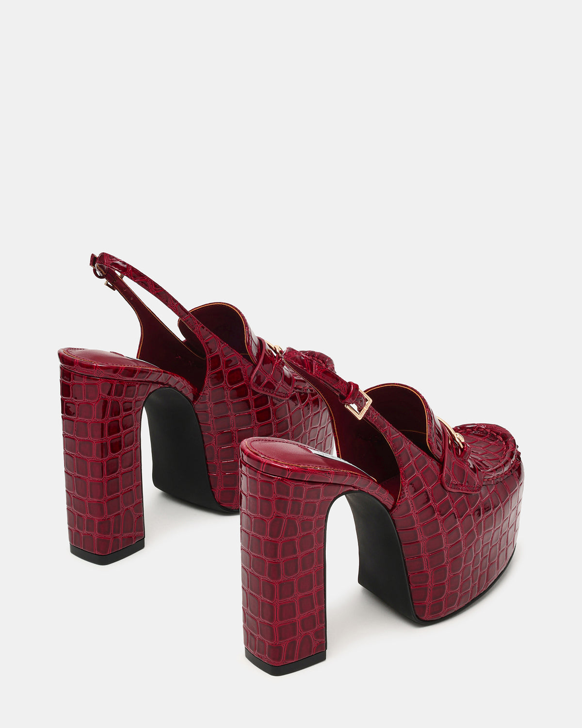 QUINN Red Crocodile Platform Slingback Women's Heel | Steve Madden Best Price