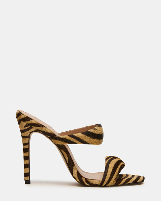 SATURN Tiger Stiletto Mule Women's Heel | Steve Madden Featured