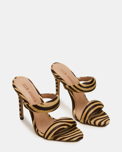 SATURN Tiger Stiletto Mule Women's Heel | Steve Madden Featured