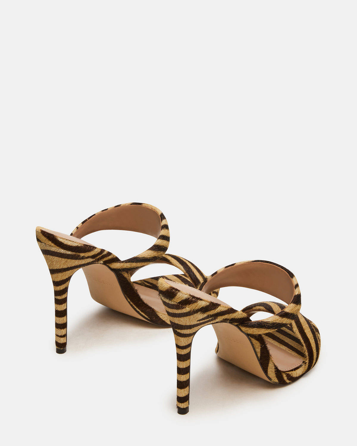 SATURN Tiger Stiletto Mule Women's Heel | Steve Madden Featured