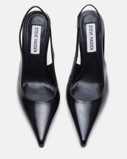 REYES Black Box Slingback Stiletto Pointed-Toe Pump Women's Heel | Steve Madden New