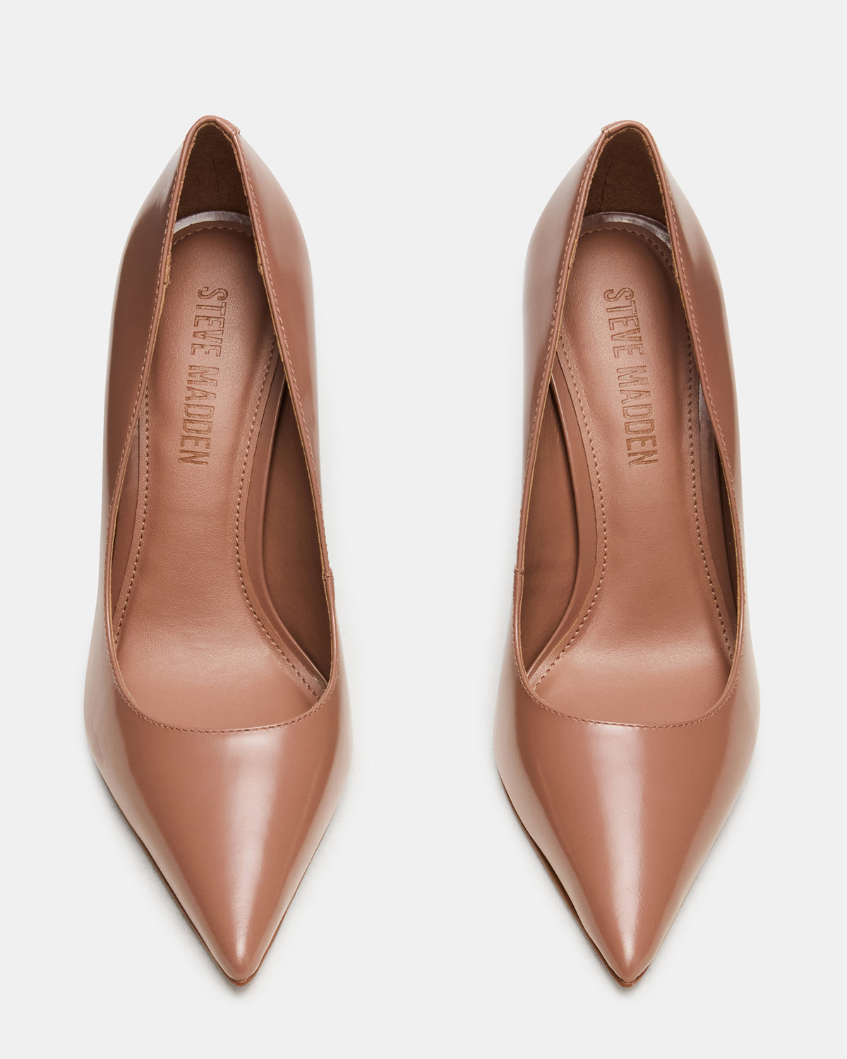 NOIR Mocha Pointed-Toe Stiletto Pump Women's Heels | Steve Madden Smart Buy