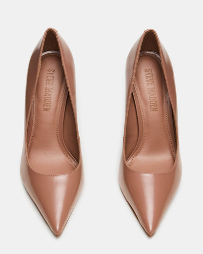 NOIR Mocha Pointed-Toe Stiletto Pump Women's Heels | Steve Madden Smart Buy