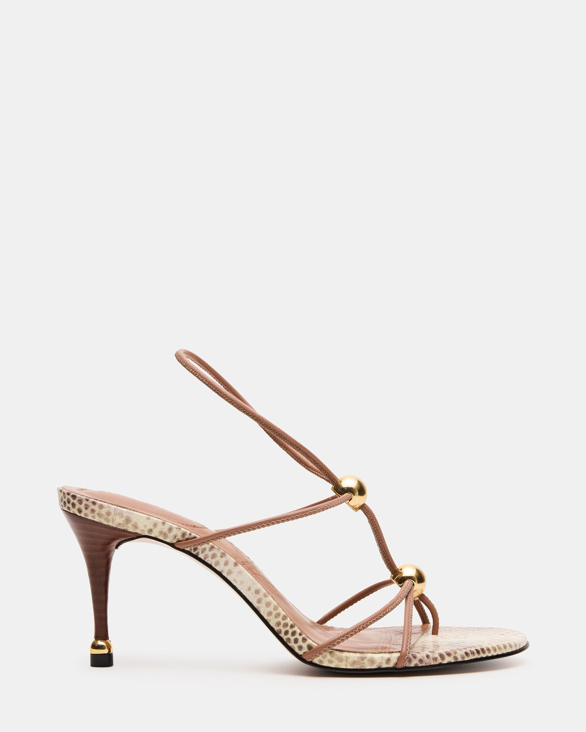 RAMOS Natural Snake Strappy Stiletto Women's Heel | Steve Madden Trending