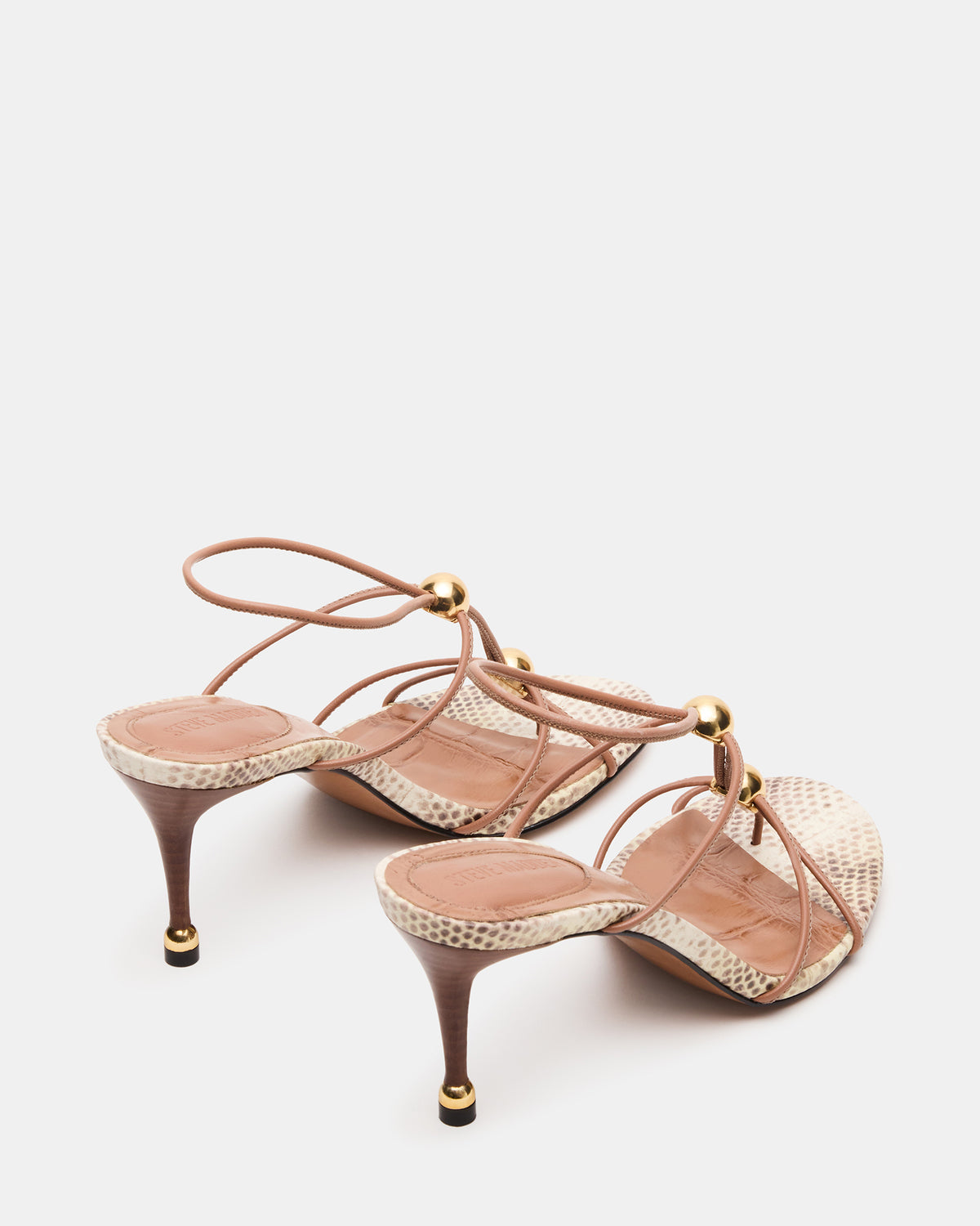 RAMOS Natural Snake Strappy Stiletto Women's Heel | Steve Madden Trending
