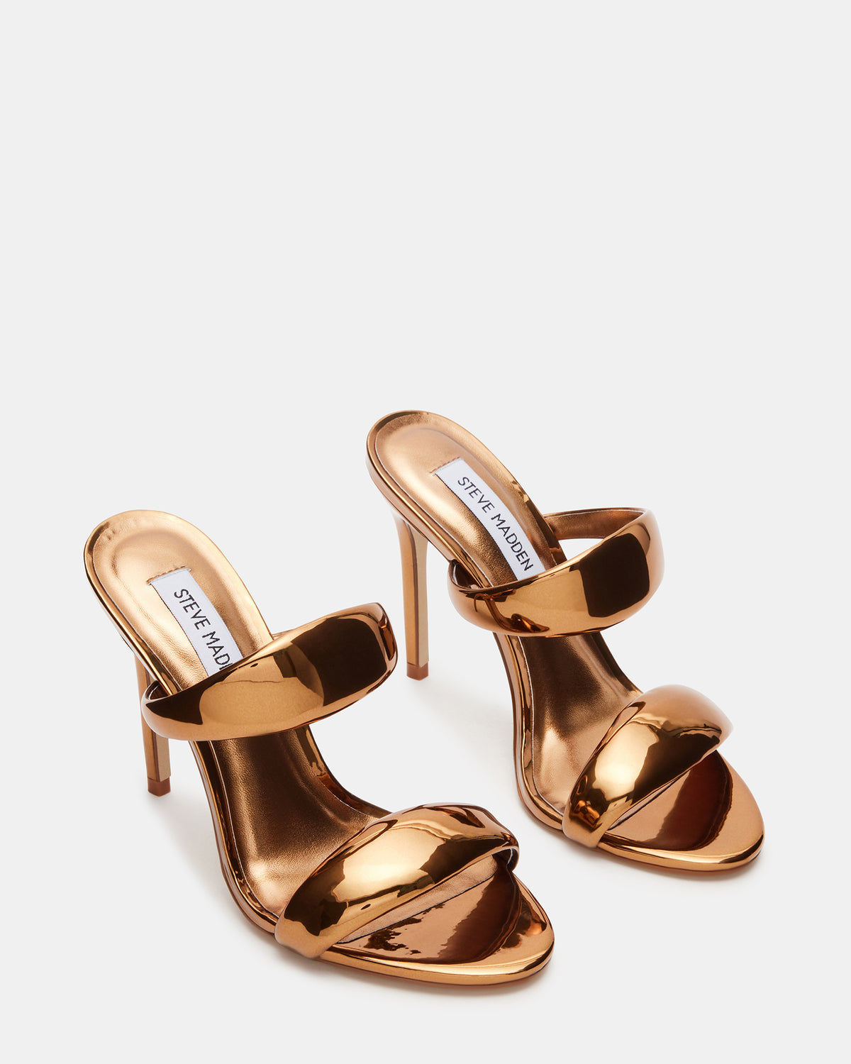 SATURN Bronze Stiletto Mule Women's Heel | Steve Madden Value