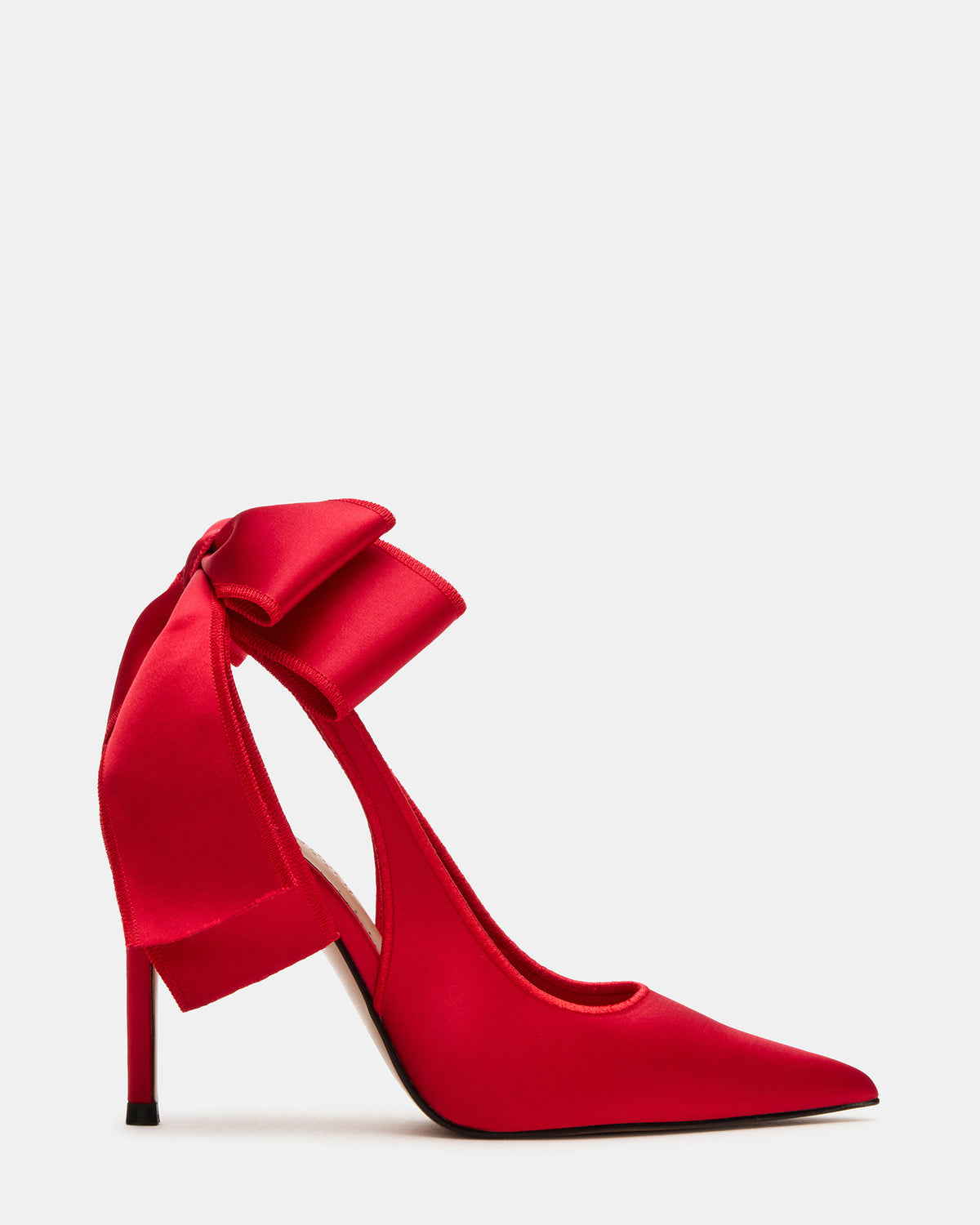 TEACUP Red Satin Women's Pointed-Toe Slingback Heel | Steve Madden Trusted