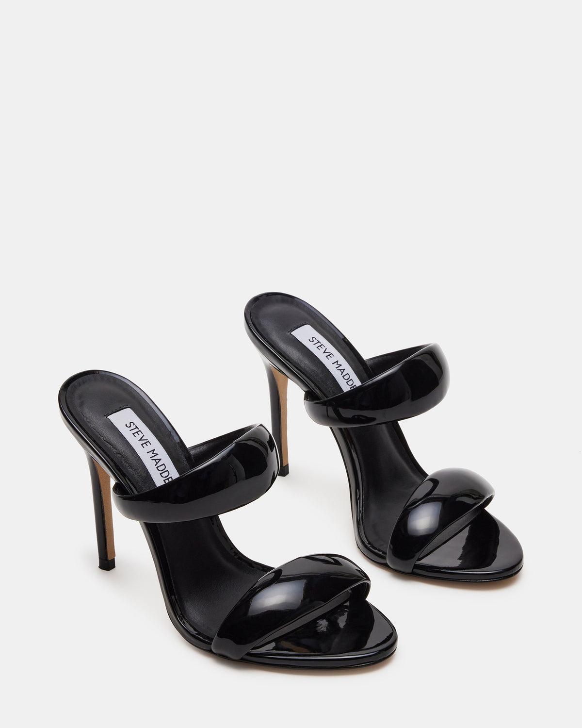 SATURN Black Stiletto Mule Women's Heel | Steve Madden Recommended